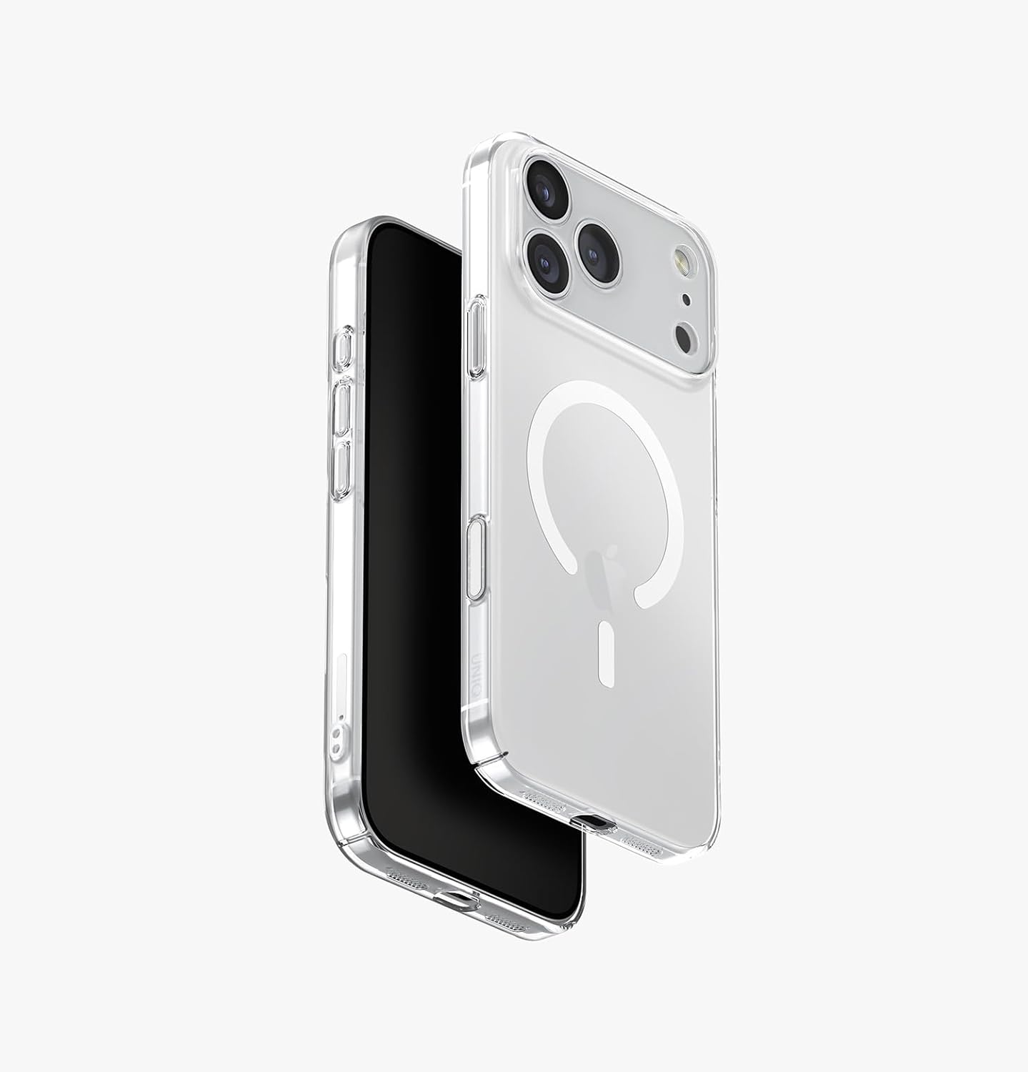 UNIQ Hybrid iPhone 17 Pro MagClick Charging AirSuit - Glossy Clear/White UNIQ Hybrid iPhone 17 Pro MagClick Charging AirSuit - Glossy Clear/White