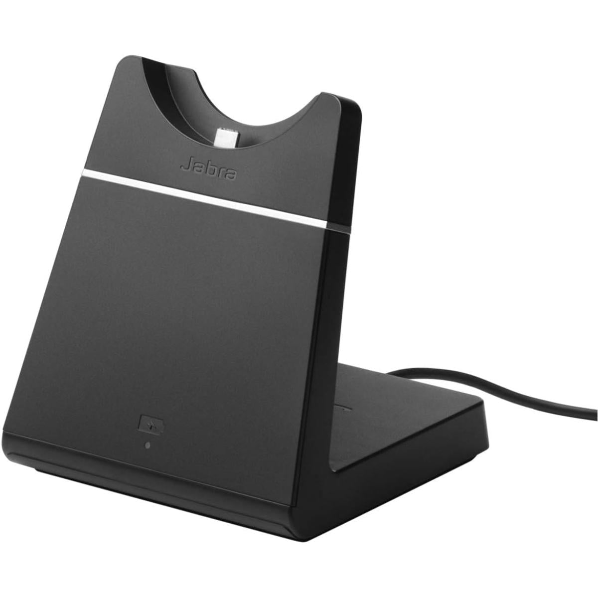 سماعة رأس لاسلكية Jabra Evolve 65 TE مع حامل | Link 390a UC | بلوتوث 5.2 | خاصية إلغاء الضوضاء | بطارية تدوم 16 ساعة