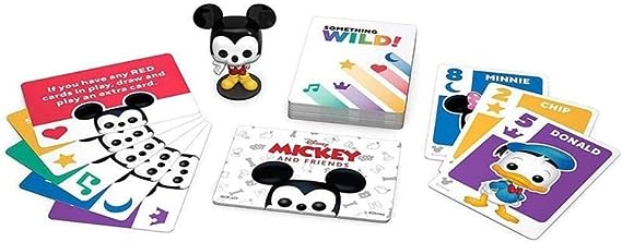 من فانكو Funko Signature Games: Something Wild Card Game- Mickey & Friends أوراق لعب مع مجسمات مصغرة لشخصيات كرتونية