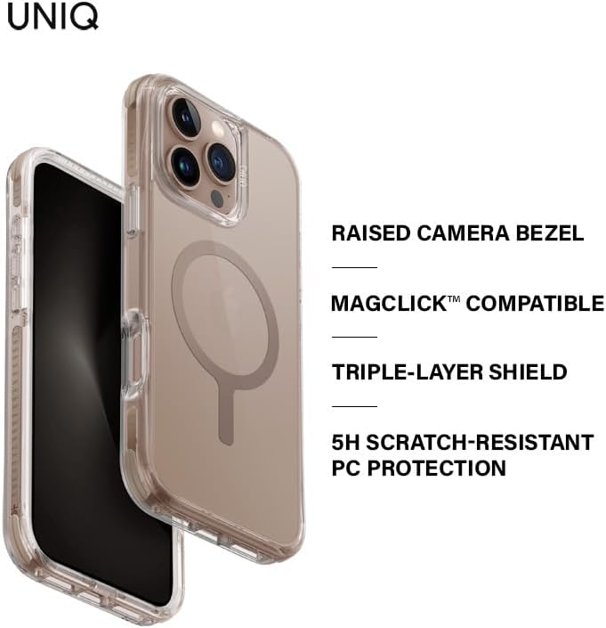 UNIQ HYBRID IPHONE 16 PRO (2024) 6.9 MAGCLICK CHARGING COMBAT - TAUPE GOLD