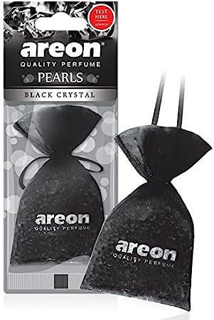 AREON Pearls I Car & Home Hanging Air Freshener I Quality Perfume I Black Crystal