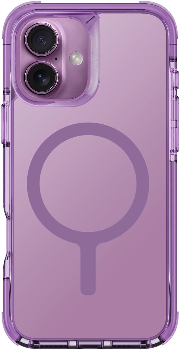 كفر UNIQ COMBAT لهاتف iPhone 16 6.1 MagClick لون Grape Pink