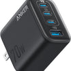شاحن أنكر زولو 70 واط، 4 منافذ GaN - 3 منافذ USB-C ومنفذ USB-A واحد، شحن سريع لأجهزة ماك بوك، آيفون وسامسونج (النسخة الصينية)
