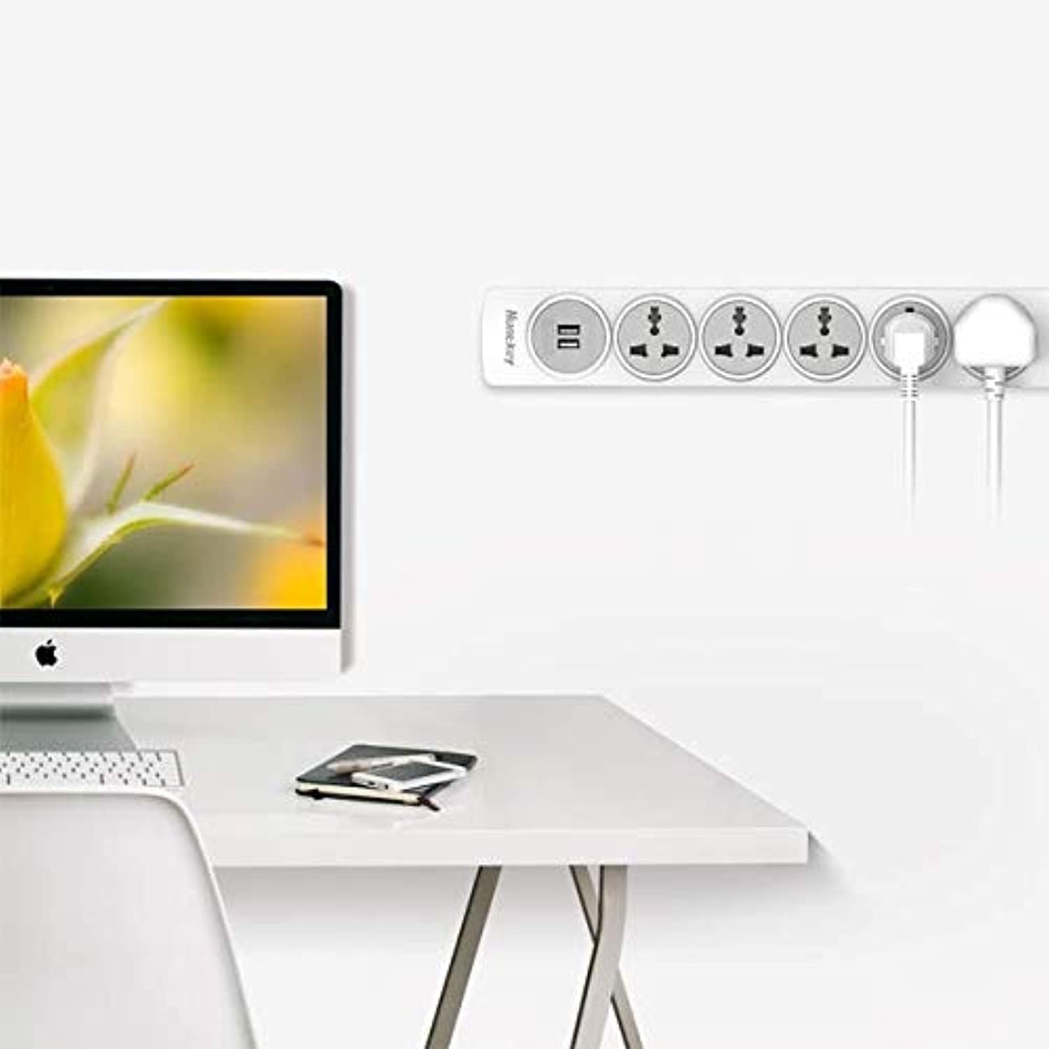 Huntkey Power Strip 5 Outlets 2 USB 3m Cable Huntkey Power Strip 5 Outlets 2 USB 3m Cable