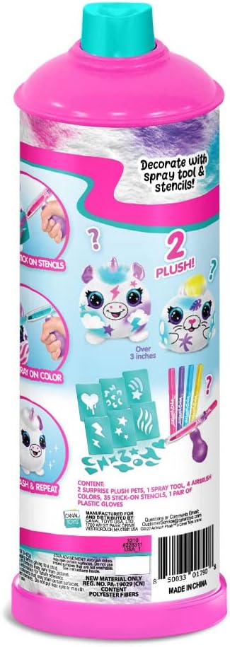 مجموعة Canal Toys – Airbrush Plush Mini 2 لتزيين الدمى