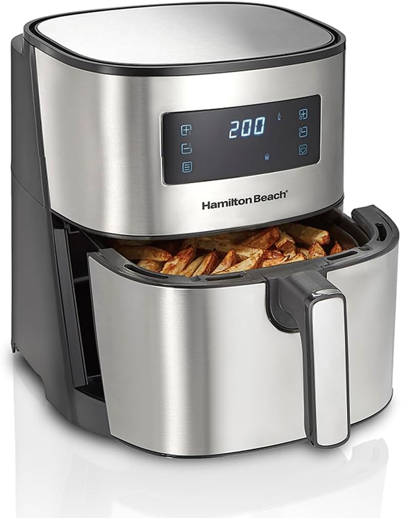 Hamilton Beach Digital Air Fryer With Nonstick Basket 5.6L / 1700 Watt - Silver