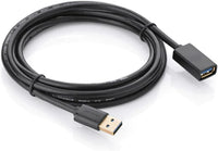 UGREEN كابل تمديد USB 3.0 ذكر إلى أنثى – أسود
