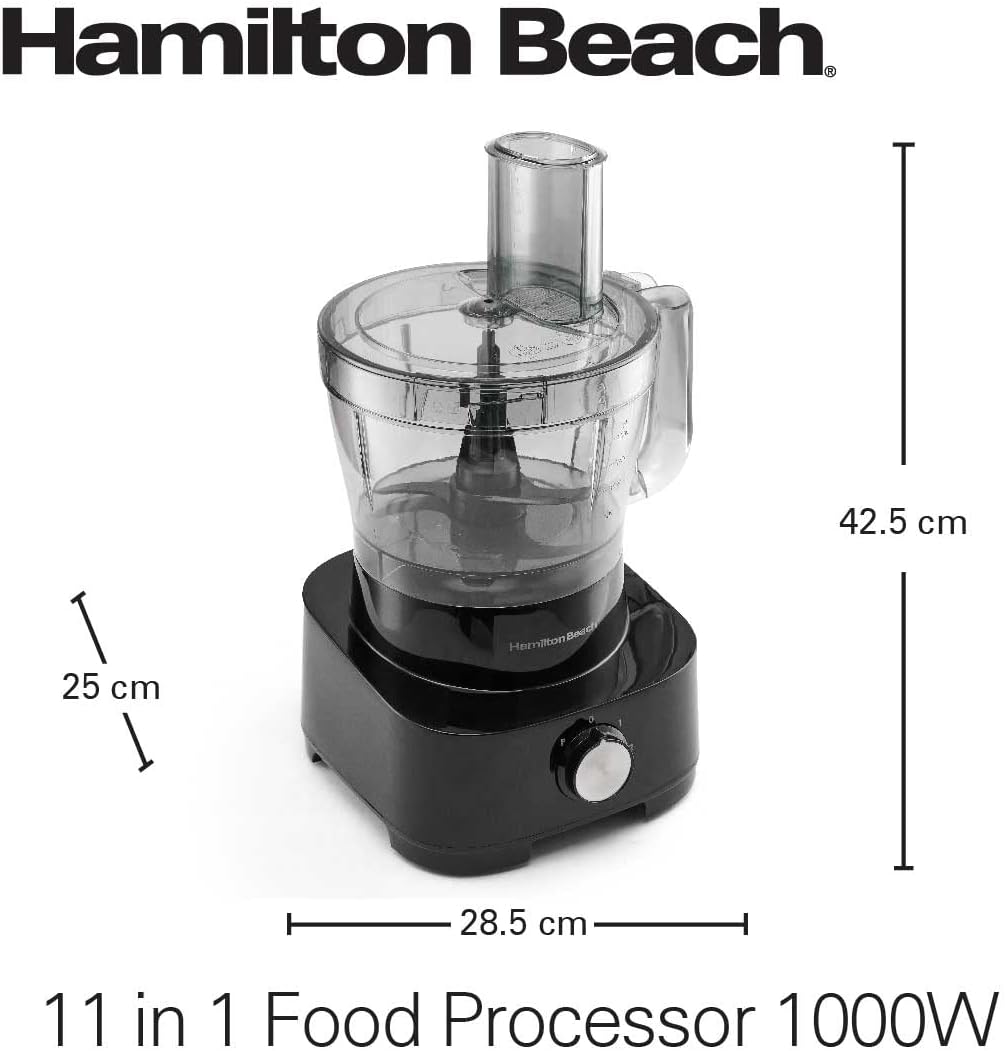 Hamilton Beach 11 In 1 Food Processor 1000W - Black