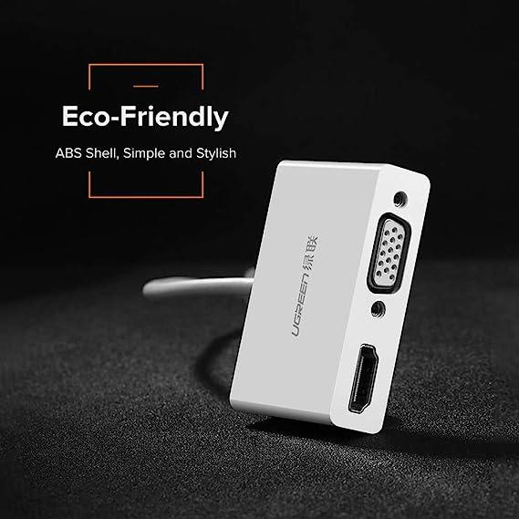 UGREEN USB Type C to HDMI + VGA Converter (White) UGREEN USB Type C to HDMI + VGA Converter (White)