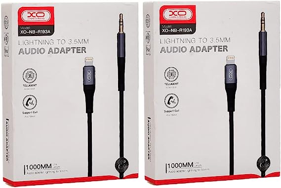 XO NB-R193A  (audio adapter cable DC 3.5 TO Lightning) L=1000mm (Bluetooth)