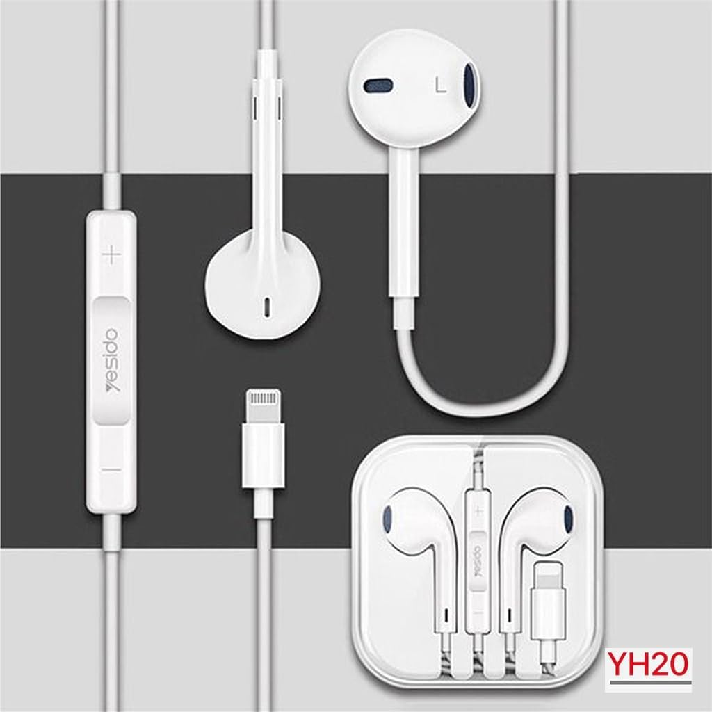 سماعات أذن Yesido YH-20 لإلغاء الضوضاء للآيفون | أبيض
