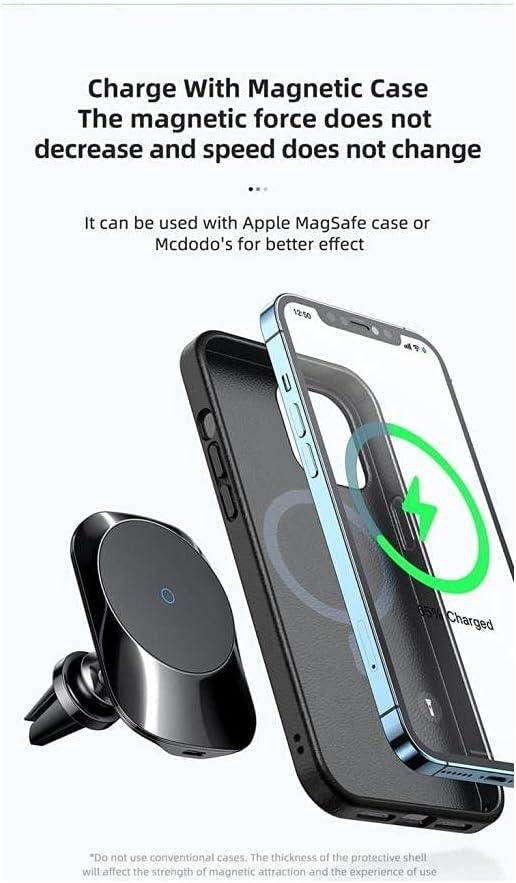 Mcdodo Magsafe Car Holder 15W Magnetic Wireless Charging - Black Mcdodo Magsafe Car Holder 15W Magnetic Wireless Charging - Black