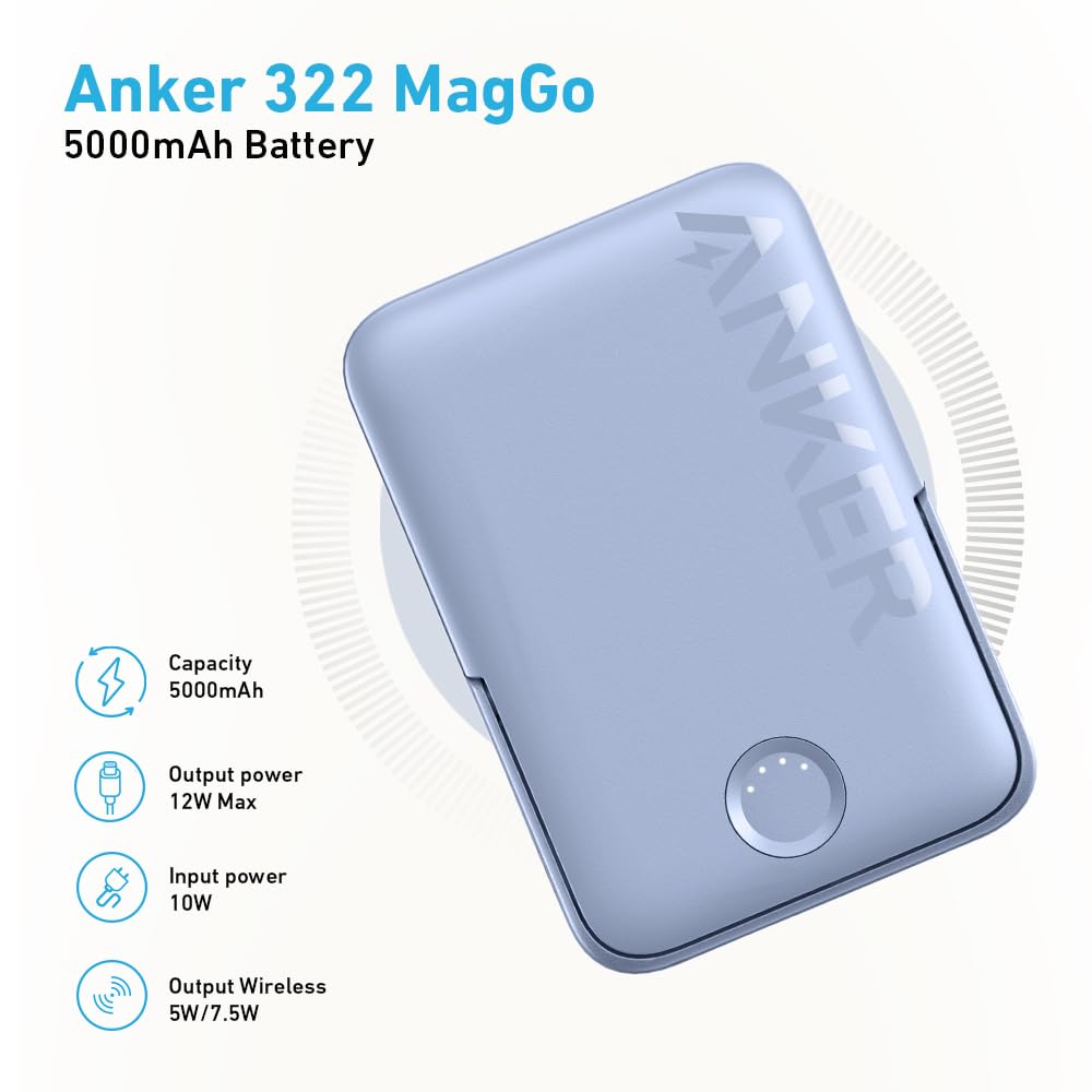 Anker 322 MagGo Battery PowerCore 5K Magnetic Wireless