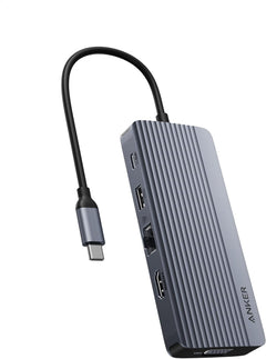 Anker USB-C Hub (10-in-1, Dual Display) – 4K HDMI, VGA, 100W PD, Ethernet, SD/microSD