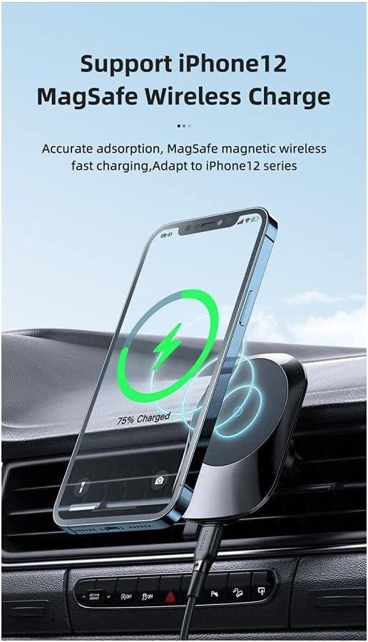 Mcdodo Magsafe Car Holder 15W Magnetic Wireless Charging - Black Mcdodo Magsafe Car Holder 15W Magnetic Wireless Charging - Black