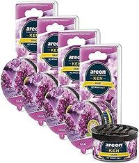 AREON Ken Car Air Freshener - Natural Lilac Scent, Long-Lasting Fragrance