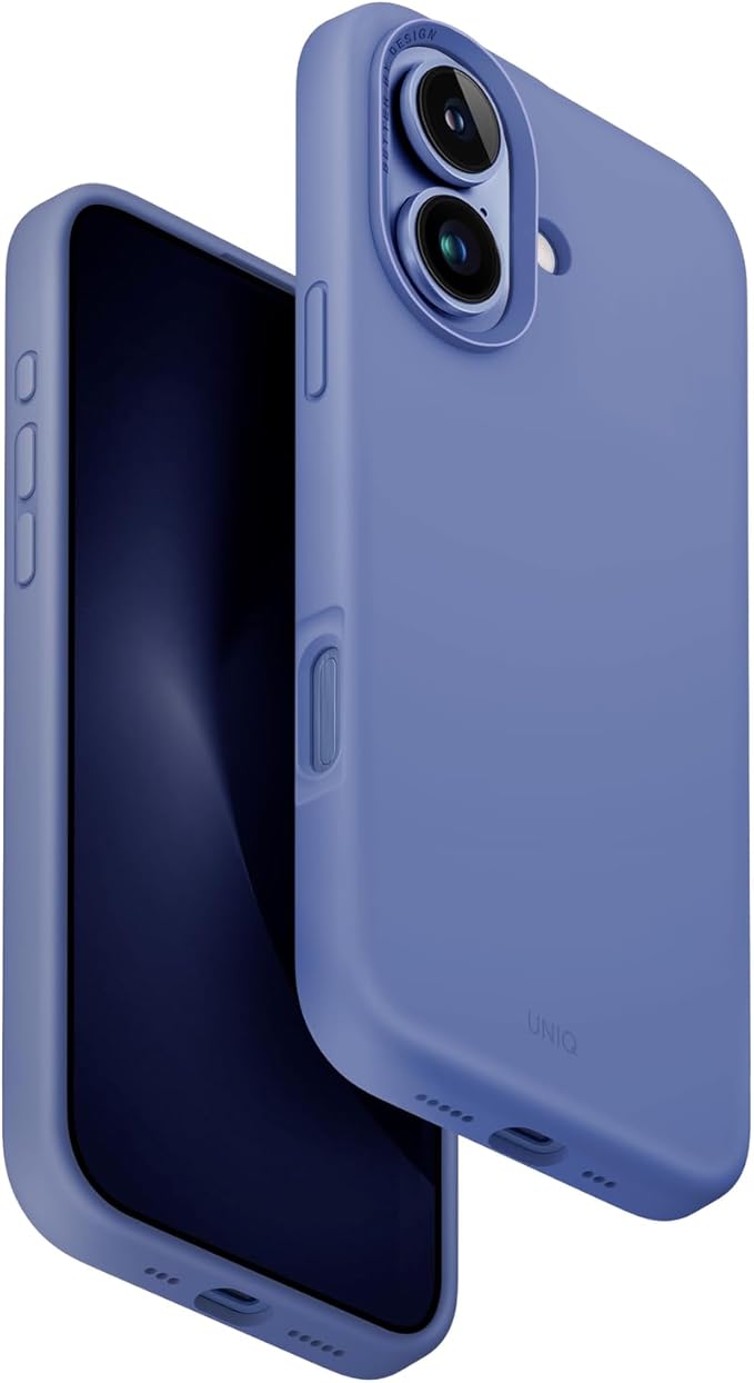كفر UNIQ LINO HUE لهاتف iPhone 16 6.1 MagClick لون Pearl Blue
