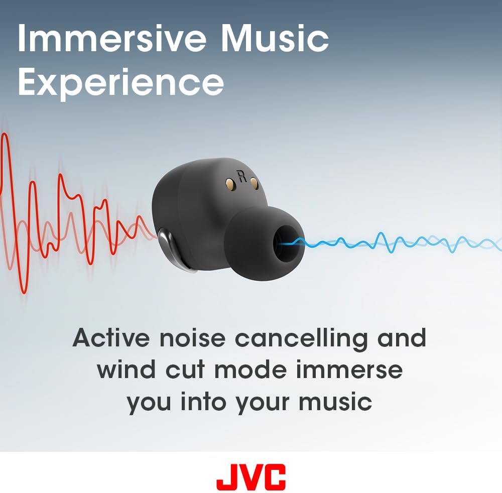 JVC Compact True Wireless Headphones with ANC & Low-Latency Mode JVC Compact True Wireless Headphones with ANC & Low-Latency Mode