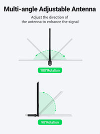 UGREEN AC650 USB WiFi Adapter with 6dBi Antenna – Dual Band