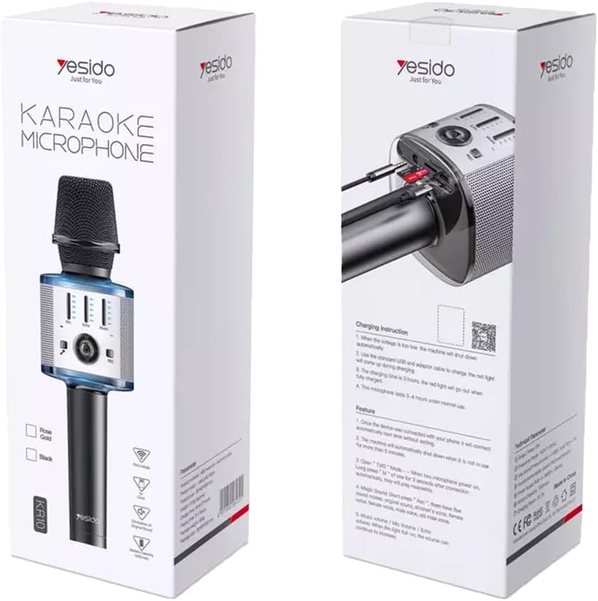 YESIDO KR10 Karaoke Microphone Music Speaker YESIDO KR10 Karaoke Microphone Music Speaker