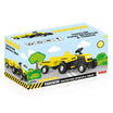 Dolu Ranchero Pedal Operated Tractor & Trailer – Yellow | Kids Ride-On