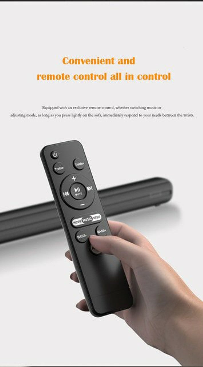 نظام مكبر صوت Awei Soundbar اللاسلكي المحيطي بتقنية البلوتوث / صندوق الصوت المنزلي المريح مع جهاز التحكم عن بعد