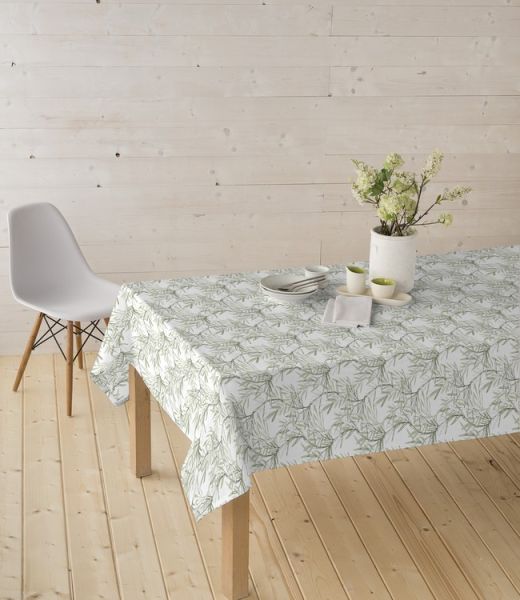 Finesse Euronap Merea 140cm Tablecloth – White & Green