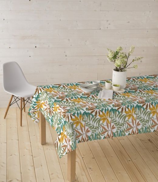 Finesse Euronap Riba 140cm Tablecloth – Green & Brown