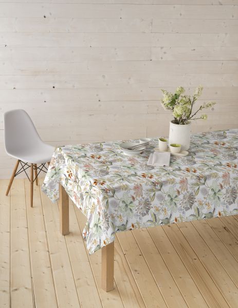 Finesse Euronap 140cm Tablecloth – Green & Orange Stylish