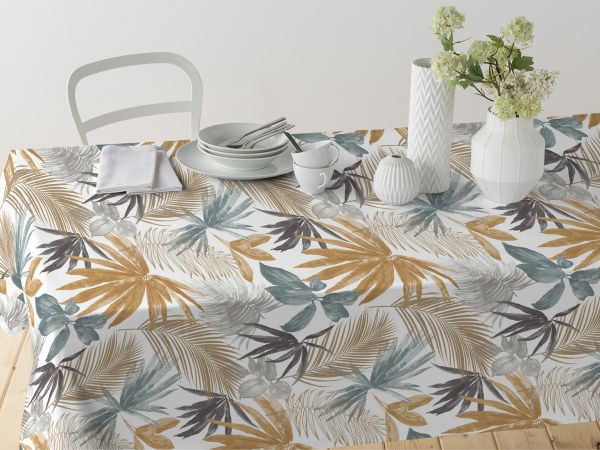 Finesse Euronap Prades 140cm Tablecloth – Brown & Teal