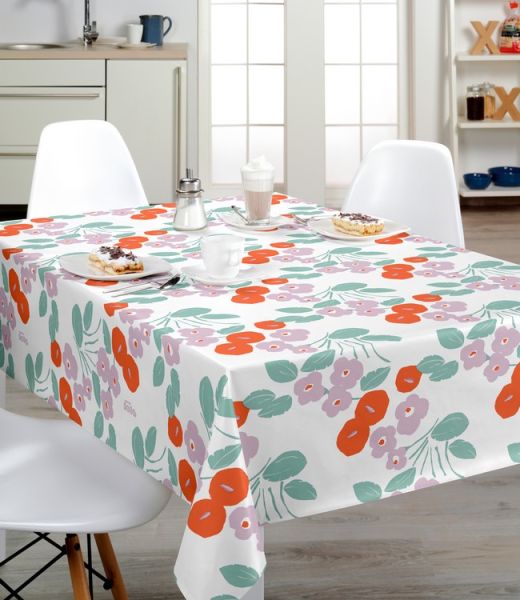 Finesse Lola Bloom 140cm Tablecloth – Red & Pink