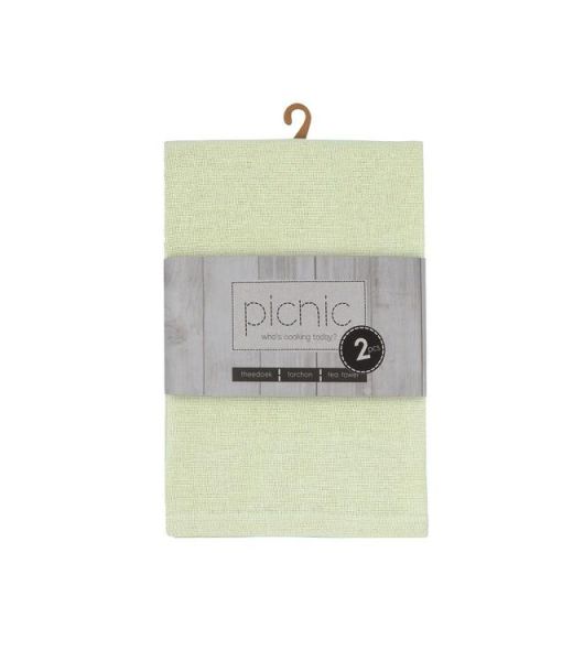طقم بشاكير مطبخ 2 قطعة Finesse Richmond – أخضر فاتح
