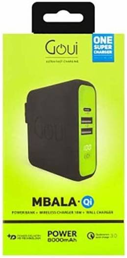 Goui Mbala Power Bank مع شاحن لاسلكي، سعة 8000mAh
 