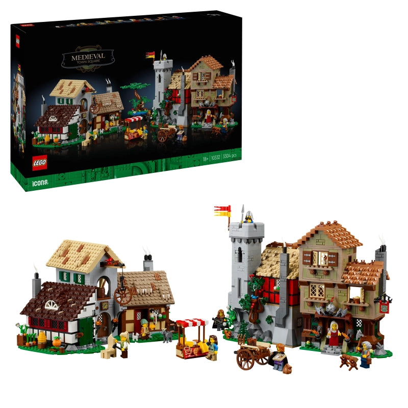 LEGO Icons Medieval Town Square – 3304 Pieces | Set 10332 (Rare Edition)