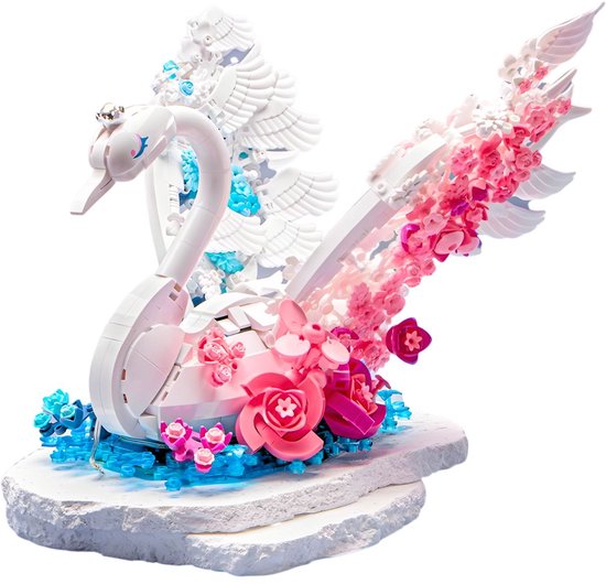 Sluban Swan Flower Bouquet Building Set with LED Lights - 932 Pieces