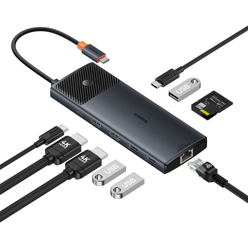 Baseus Metal Gleam Series II 10-in-1 USB HUB – Space Grey Baseus Metal Gleam Series II 10-in-1 USB HUB – Space Grey