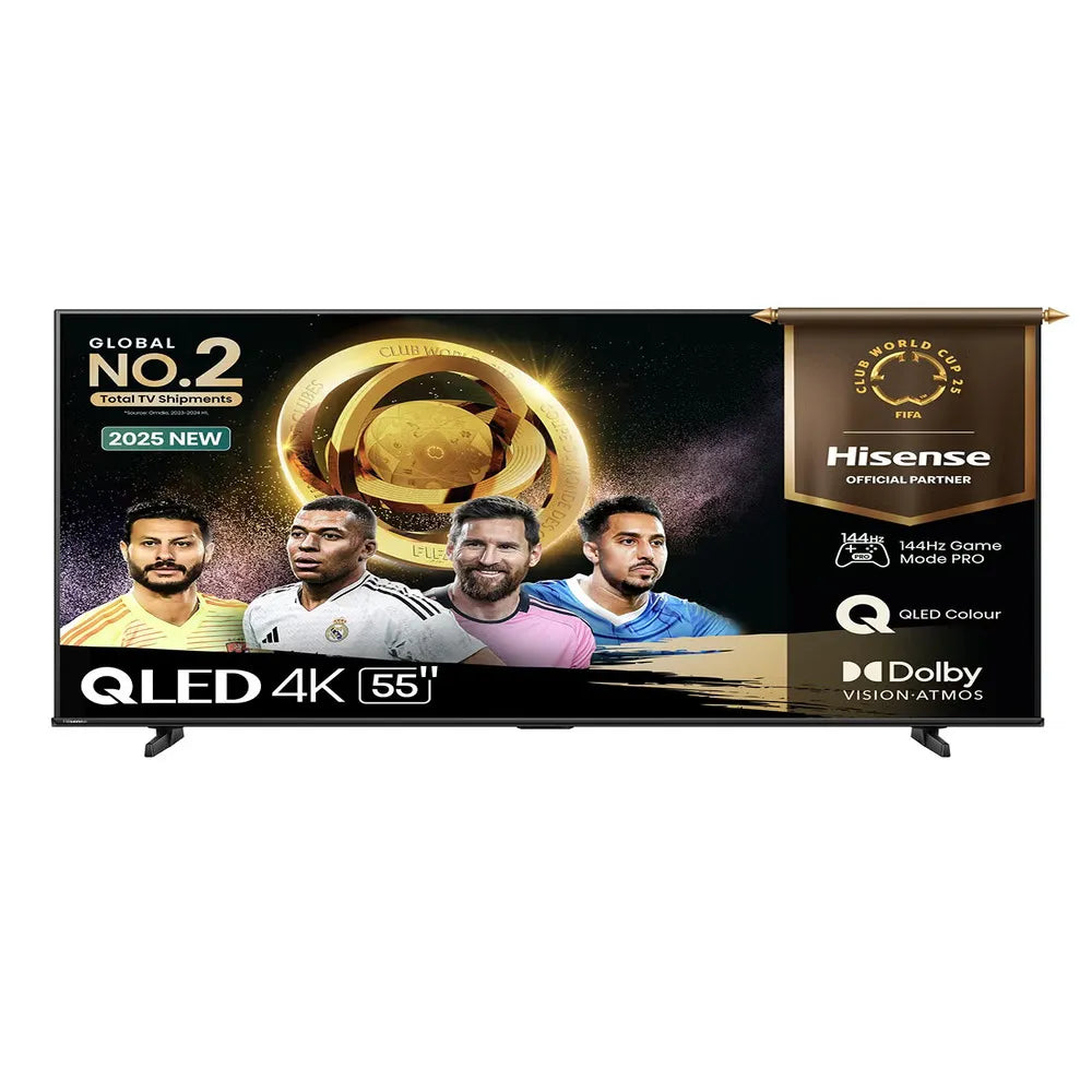 تلفزيون HISENSE QLED 4K – شاشة 55 بوصة | ألوان نابضة بالحياة
