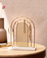 Madame Coco Titulus Jewellery Stand – Glossy Gold Statement Jewellery Hanger