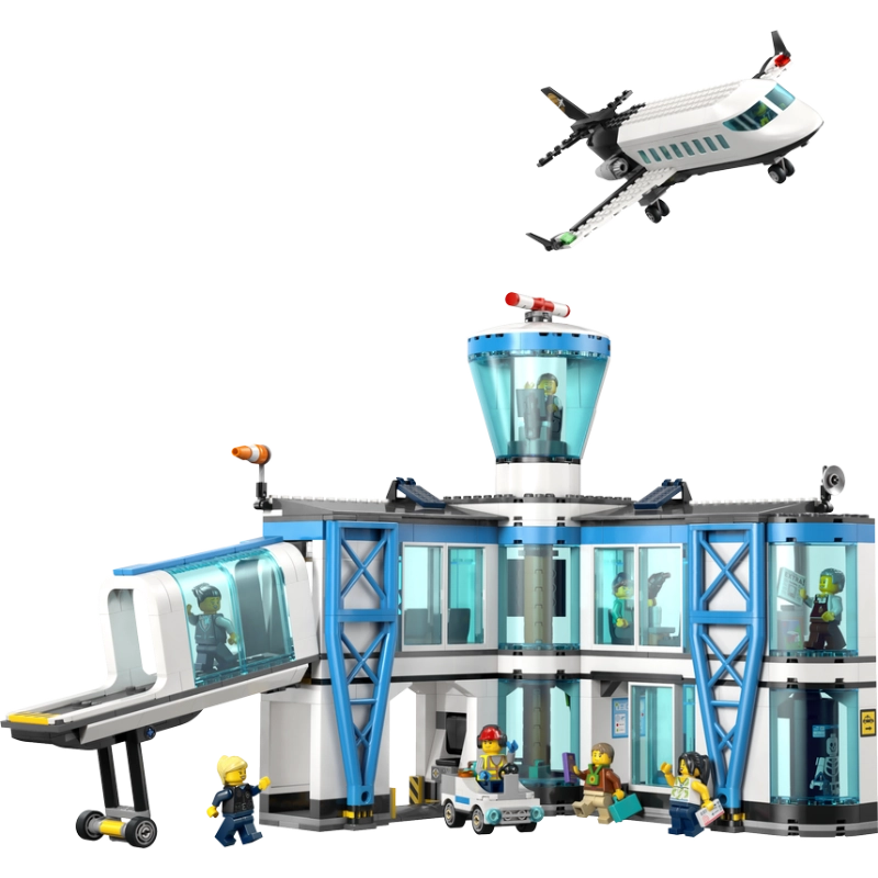 LEGO City Airport with Airplane – 887 Pieces | Set 60502