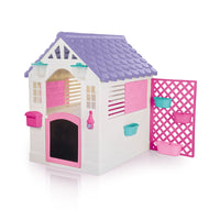 Dolu Garden Playhouse with Fence – Pink | Girls Outdoor Play House