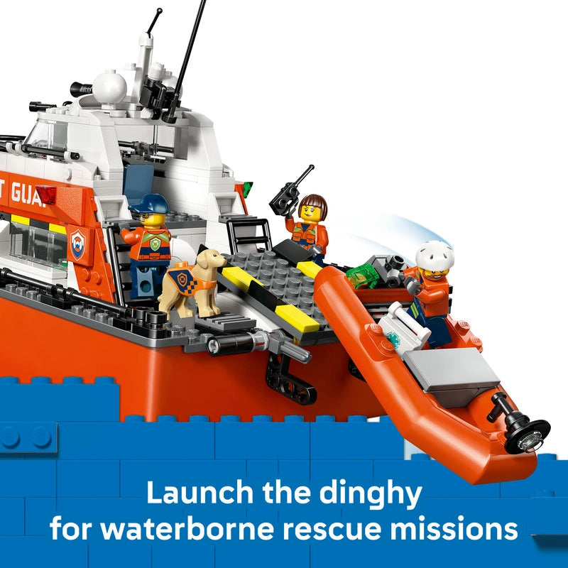 LEGO City Coast Guard Rescue Boat & Helicopter – 742 Pieces | Set 60504