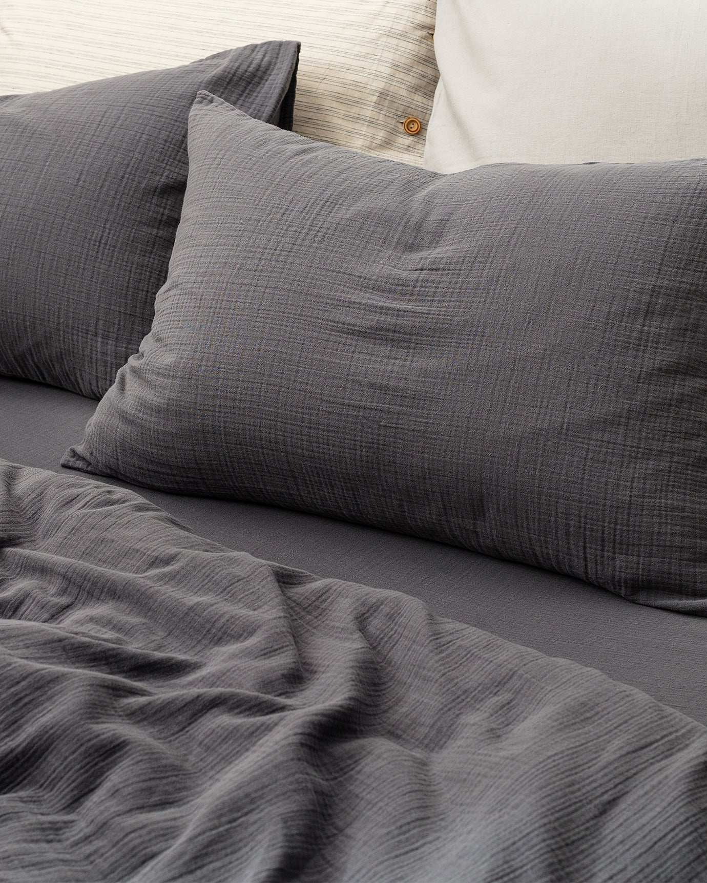 Marla Muslin Superking Size Duvet Cover Set - Fitted - Madame Coco JO
