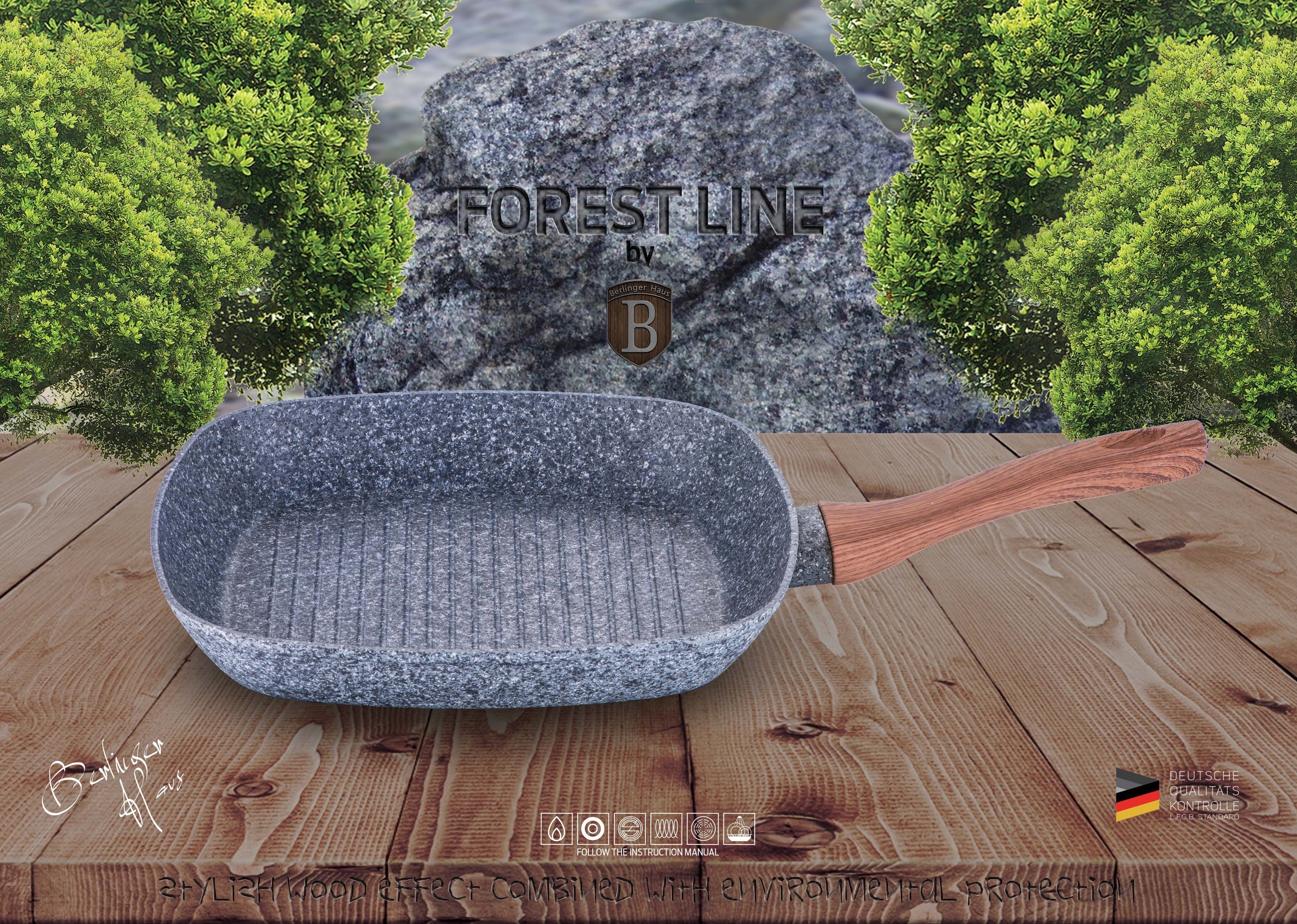 Berlinger Haus Forest Grill Pan 28×28cm – Non-Stick Square