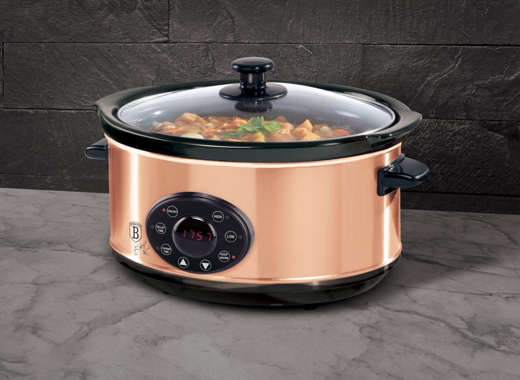 Berlinger Haus Slow Cooker – Elegant Rose Gold