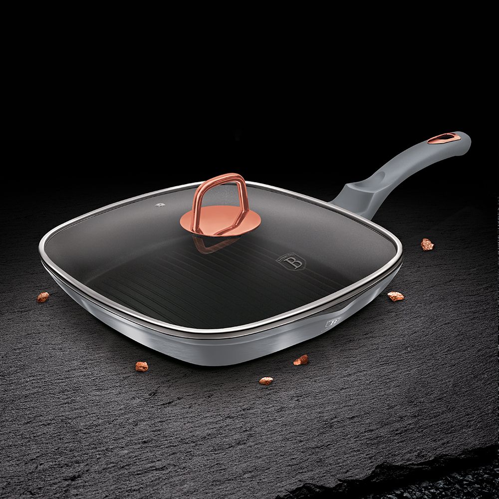 Berlinger Haus 28cm Grill Pan with Lid – Moonlight Design