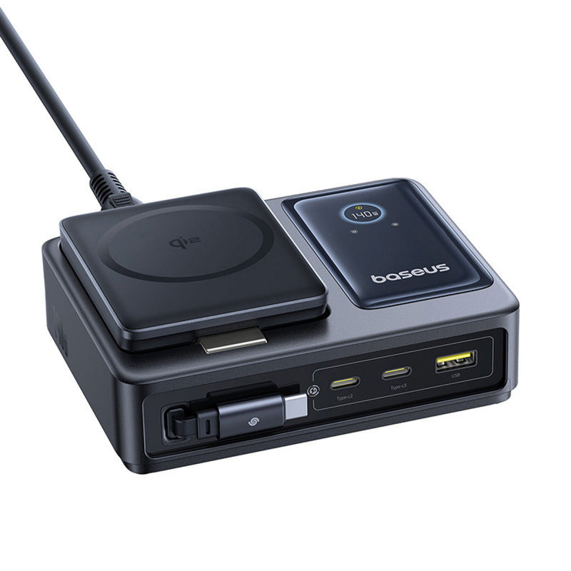 Baseus NOMOS 5-in-1 Desktop Charger - 140W Multi-Function Baseus NOMOS 5-in-1 Desktop Charger - 140W Multi-Function