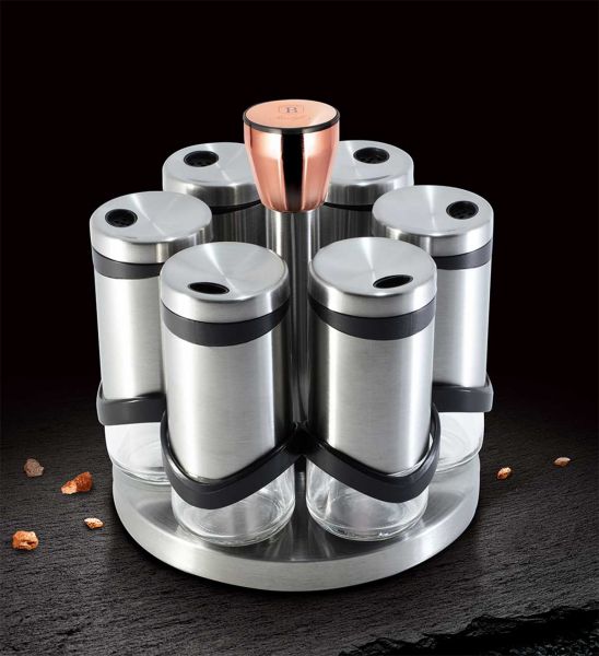 Berlinger Haus 7-Piece Spice Set – Silver & Rose Gold