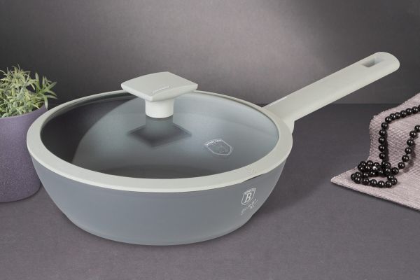 Berlinger Haus 24cm Deep Frypan with Lid – Aspen Grey