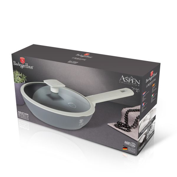 Berlinger Haus 24cm Deep Frypan with Lid – Aspen Grey Berlinger Haus 24cm Deep Frypan with Lid – Aspen Grey