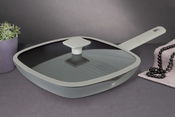 Berlinger Haus 28cm Grill Pan with Lid – Aspen Grey